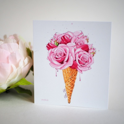 Открытка Букет 11 х 7,9 см