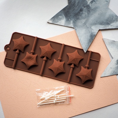Форма для леденцов и шоколада Звезды
