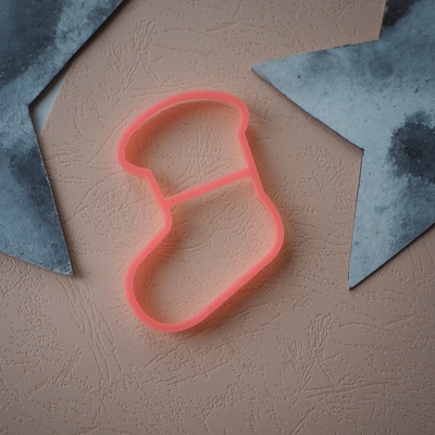 Вырубка Рождественский носок 8,5*7 см