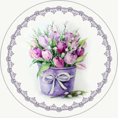 Наклейки Букет, 24 шт