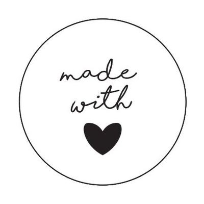 Наклейки made with love, 24 шт