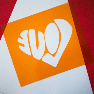 Трафарет Надпись в сердце 12*12 см