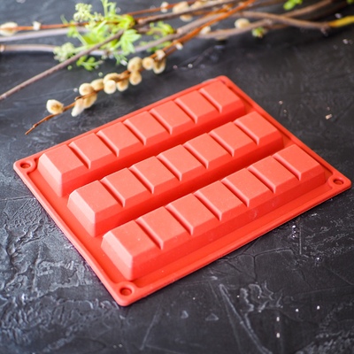 Форма силиконовая для льда и шоколада Плитка 21 ячейка
