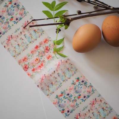 Пасхальная термоусадочная пленка Цветы 4, на 7 яиц