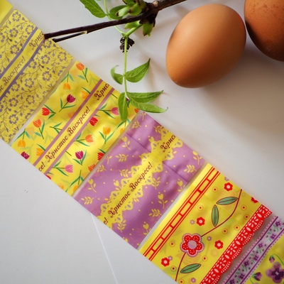 Пасхальная термоусадочная пленка Христос Воскресе, на 7 яиц