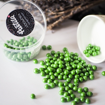 Посыпка воздушный рис в глазури Жемчуг зеленый, 50 гр