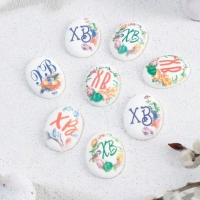 Сахарные фигурки Медальон ХВ Микс, 18 шт