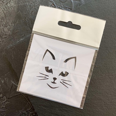 Трафарет Котик 9*9,5 см