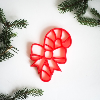 Вырубка с оттиском Леденец с бантом 11,5*7,5 см