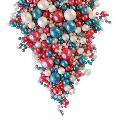 Посыпка декоративная Микс Премиум  (Синий,Красный, Серебро) 50 гр