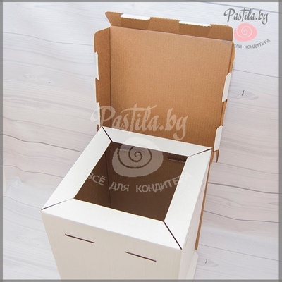 Коробка для торта 40*40*35 см (съёмная крышка)