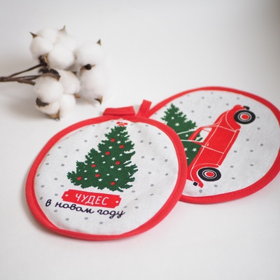 Набор прихваток Чудес в новом году 17*17 см (2 шт)