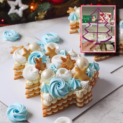 Форма для создания торта-цифры Елка, высота 24 см