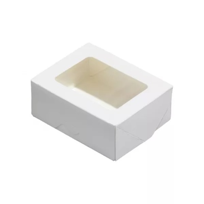 Коробка 100*80*40 мм, Белая .для пряников или шоколада с окном