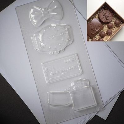 Пластиковая форма для шоколада Набор джентельмена 26,5*12,5 см