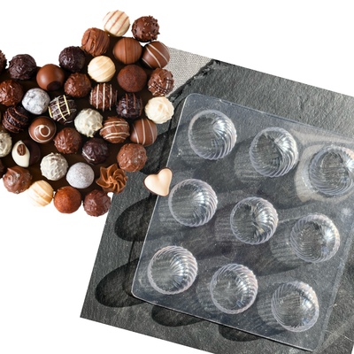 Пластиковая форма для шоколадных конфет, 9 ячеек