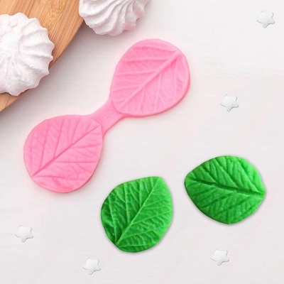 Силиконовый вайнер Лист розы, 9,5*3,5 см