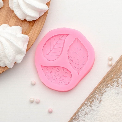 Силиконовый молд Три листа, 7,5*6,5 см