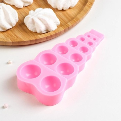 Молд кондитерский Полусферы, 14х7х2 см, 12 ячеек