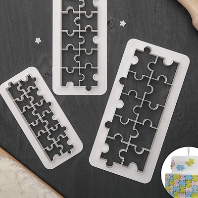 Набор выемок для марципана и теста Фигуры. Пазл, 3 шт