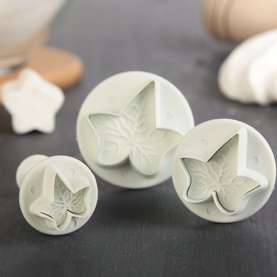 Набор плунжеров кондитерских Листья, 3 шт