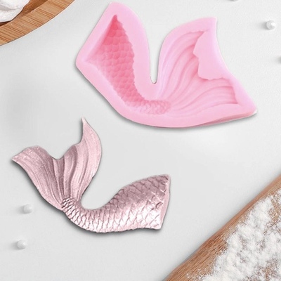 Силиконовый молд Хвост русалки, 10х5.8 см