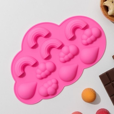 Силиконовая форма для льда и шоколада Погода, 22.5×14.5×1.5 см, 11 ячеек