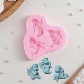 Молд силиконовый Ангелочки в ожидании, 8х7 см