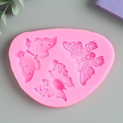 Молд силиконовый Рой бабочек, 3 предмета, 1х9.5х7 см