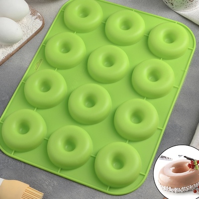 Форма для выпечки Пончики, 12 ячеек, 33х25 см