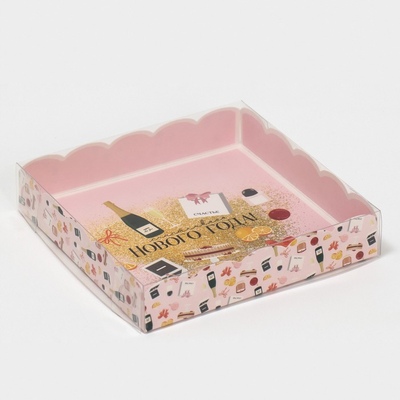 Коробочка для пряников Подарки 15*15*3 см