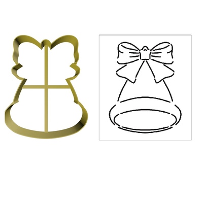 Набор трафарет Колокольчик+  вырубка